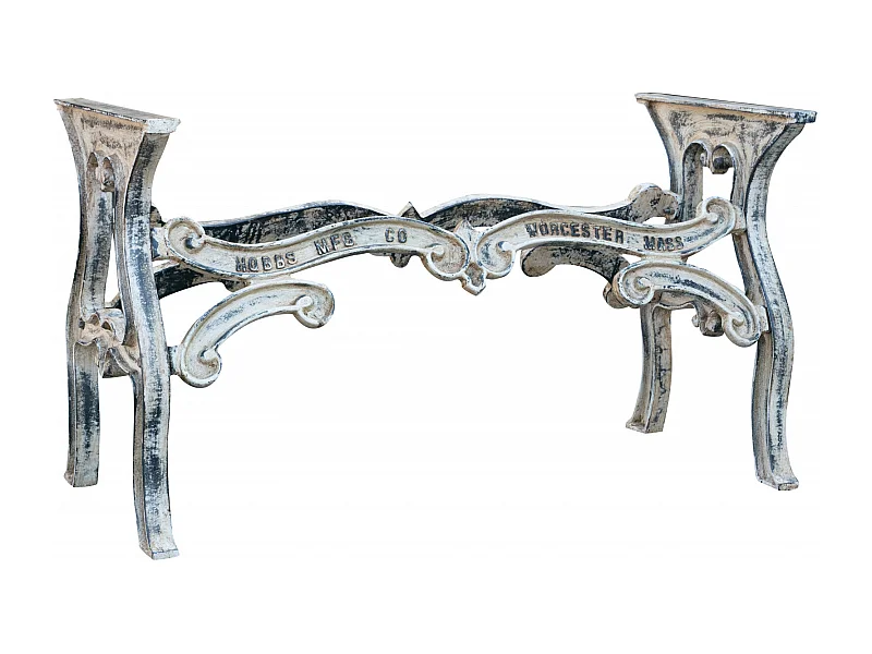 BISCOTTINI Piètement de Table - Fonte avec Finition Antique - Table de Jardin - Extérieur - Terrasse - Balcon - Table Basse - 127x58x71cm