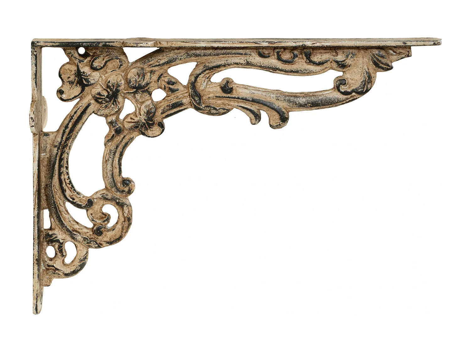 BISCOTTINI Étagère Murale - en Fonte avec Finition Antique - Décorative - Extérieur - Cabinet Mural - Décoration de Jardin - 40x11x59cm