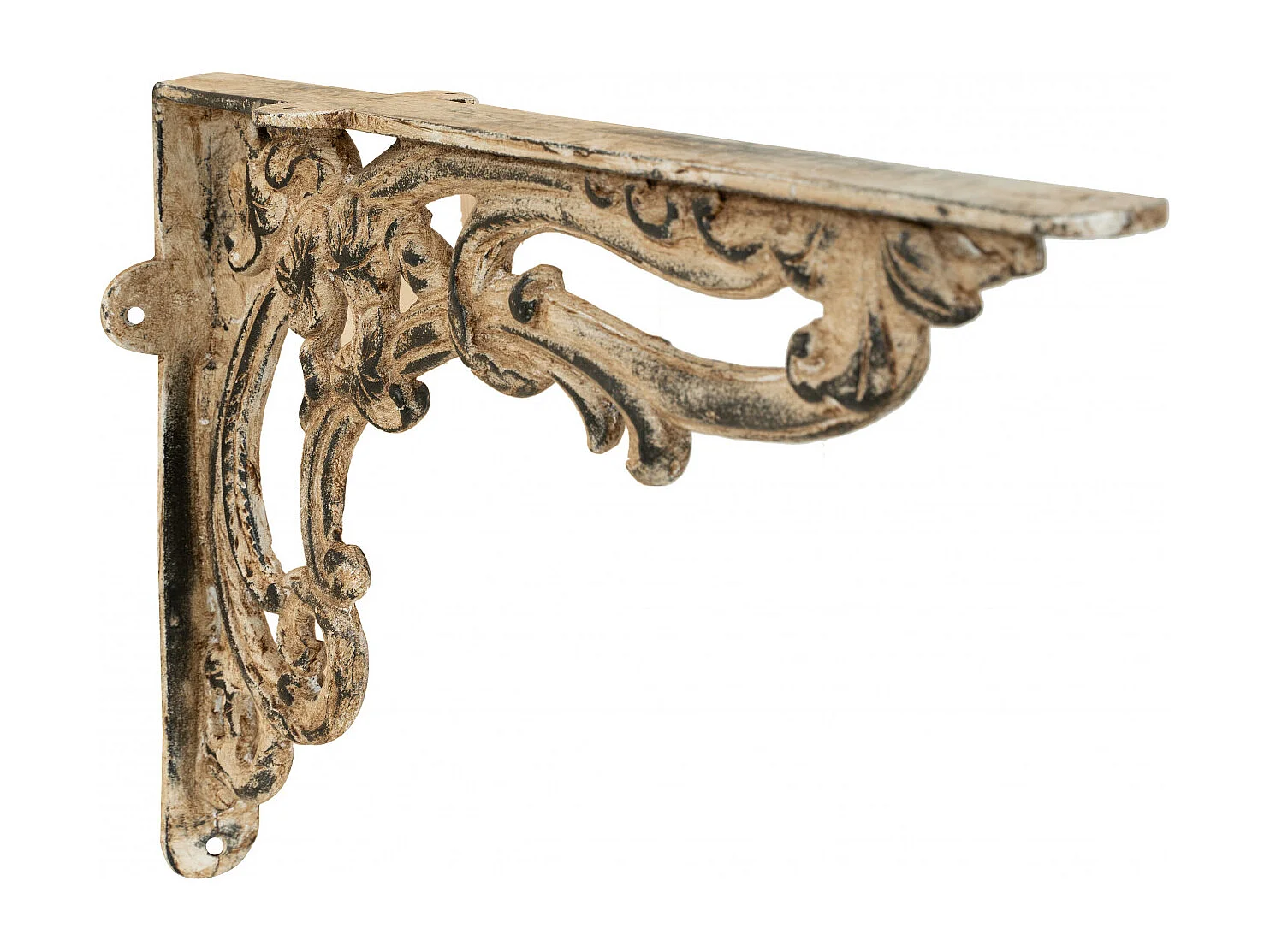 BISCOTTINI Étagère Murale - en Fonte avec Finition Antique - Décorative - Extérieur - Cabinet Mural - Décoration de Jardin - 40x11x59cm