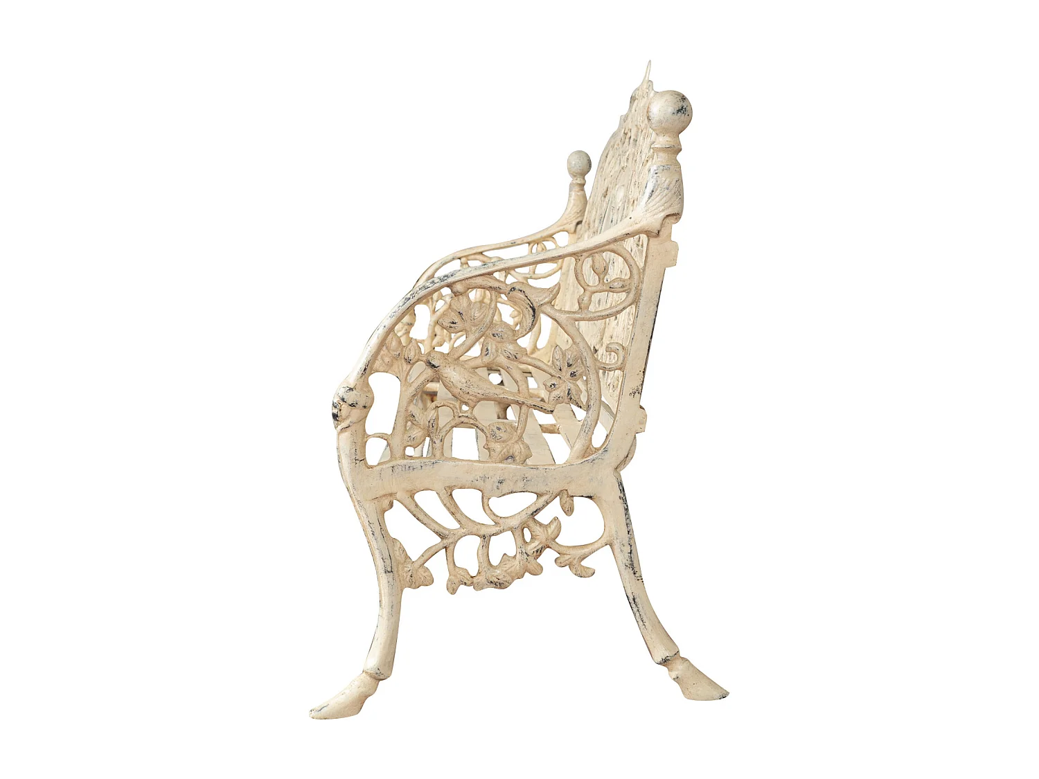 BISCOTTINI Banc – Fer Forgé Finition Antique – Extérieur – Banc de Jardin - Chaise ou Banc en Métal - Balcon - Terrasse – 184x70x110 cm