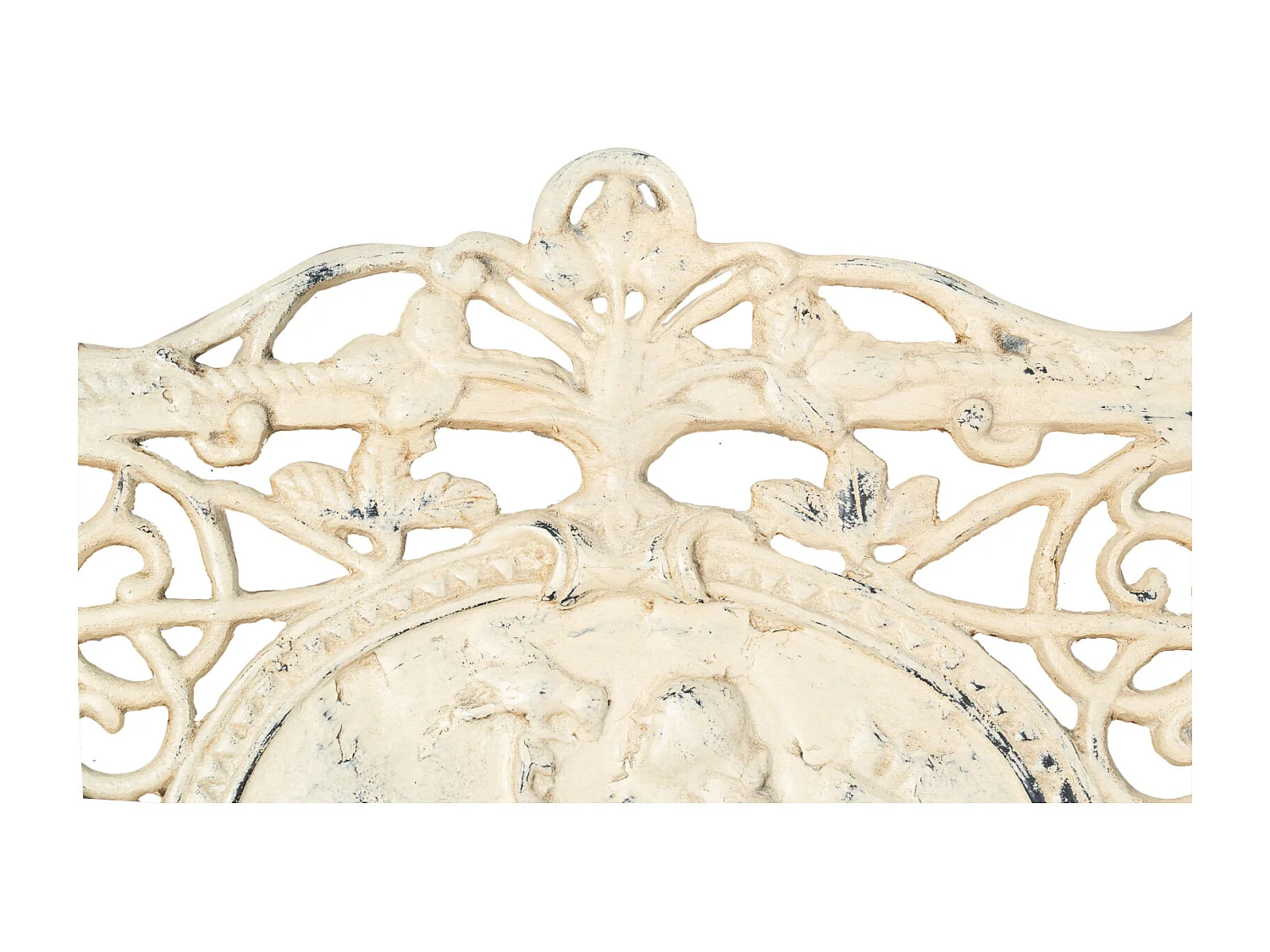 BISCOTTINI Banc – Fer Forgé Finition Antique – Extérieur – Banc de Jardin - Chaise ou Banc en Métal - Balcon - Terrasse – 184x70x110 cm