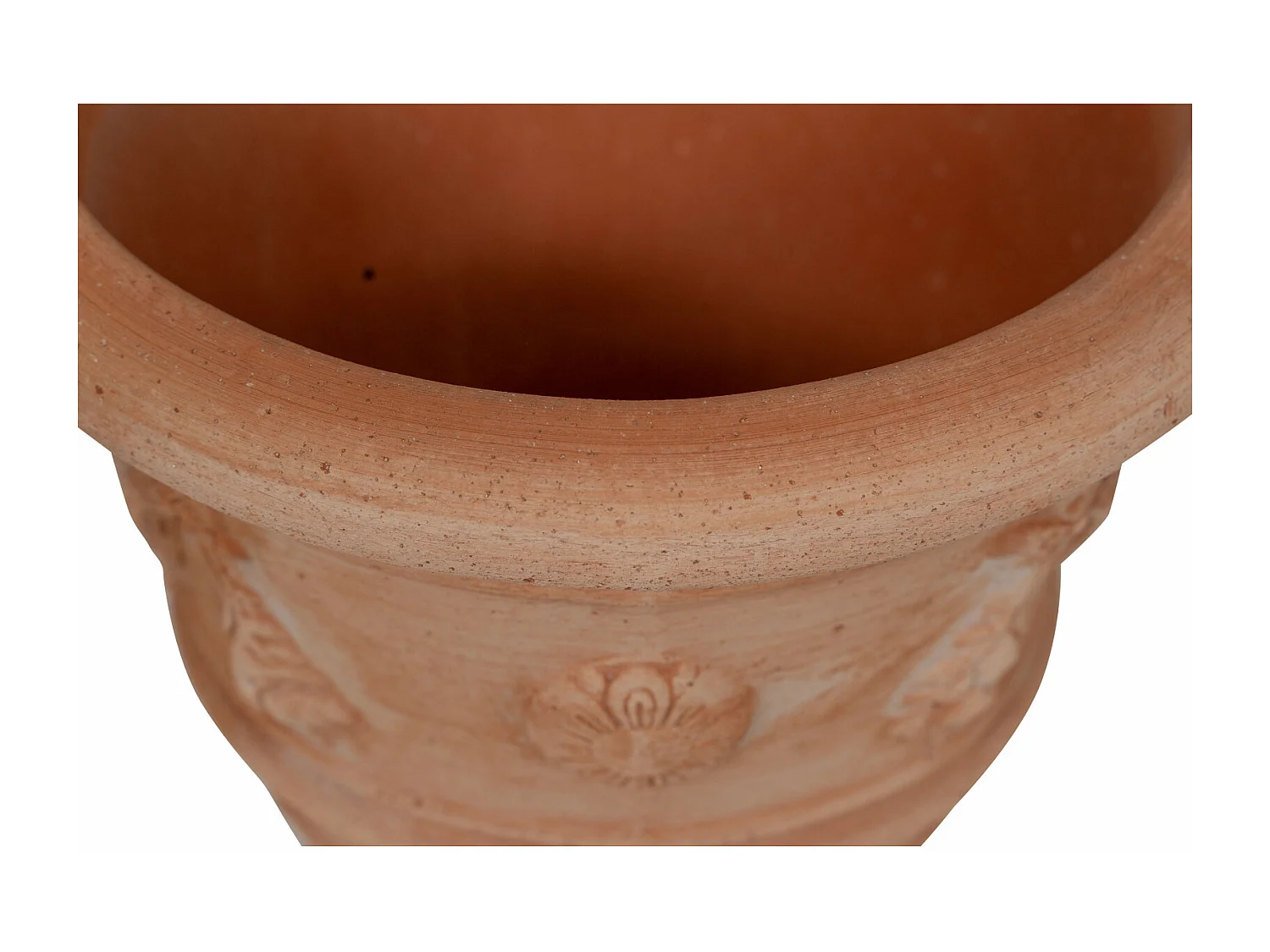 BISCOTTINI Vase - Finition Terre Cuite - Pot de Fleurs - Jardinière - Vase de Jardin - Extérieur - Terrasse - Balcon - 30x30x25cm