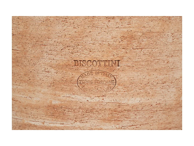 BISCOTTINI Vase - Finition Terre Cuite - Pot de Fleurs - Jardinière - Vase de Jardin - Extérieur - Terrasse - Balcon - 30x30x25cm