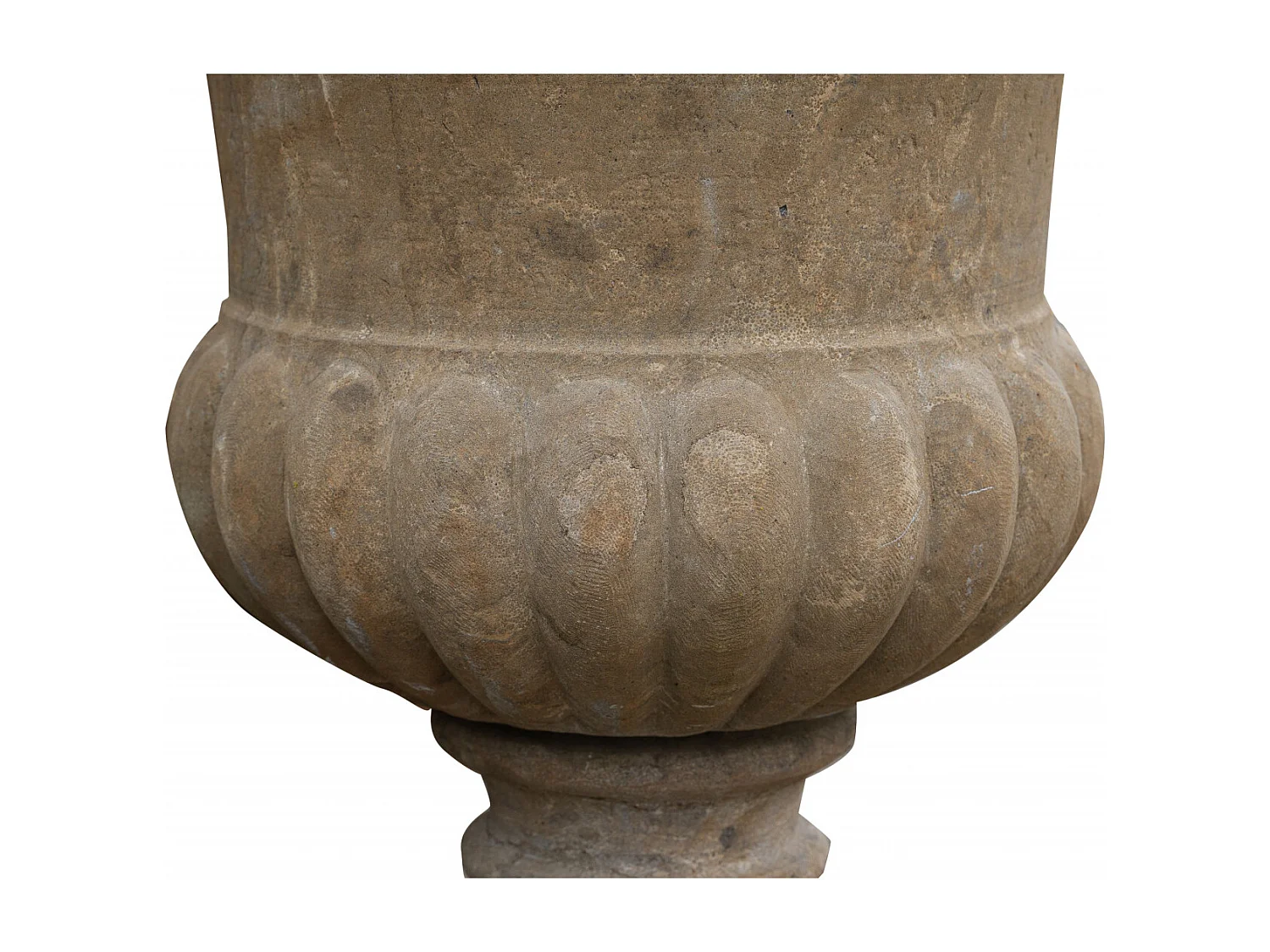 BISCOTTINI Vase en pierre vintage  - Parfait pour mobilier de jardin - Design de jardin - Extérieur - Entrée - Couloir - Décoratif - Pot de fleurs - 67x67x80cm