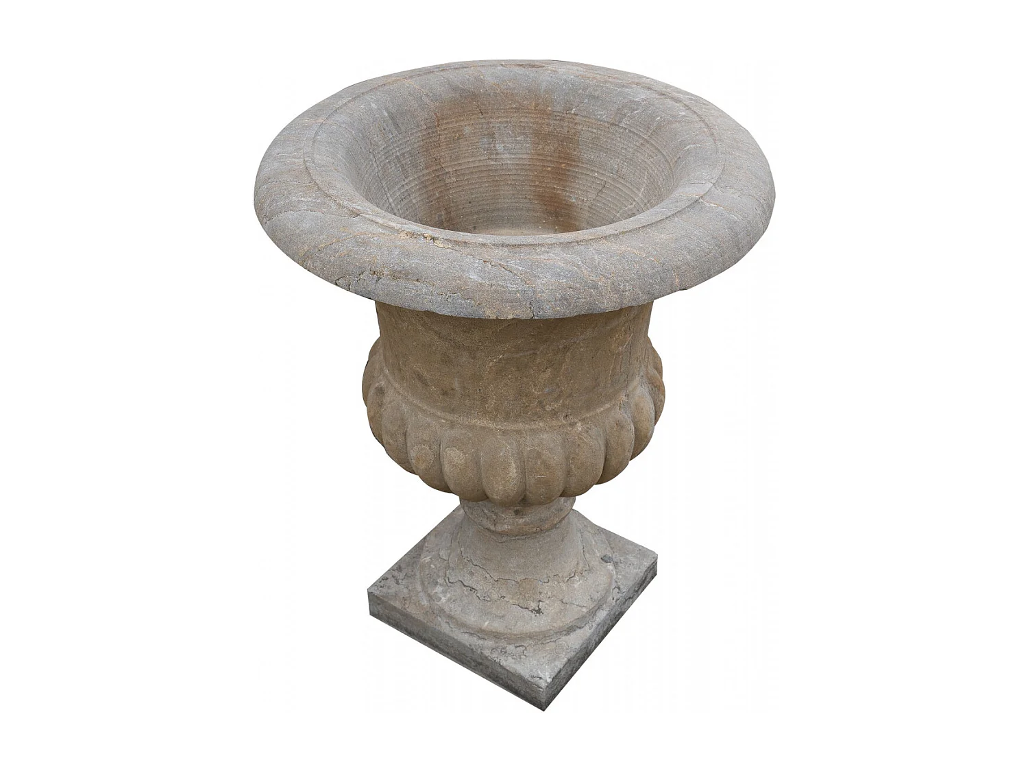 BISCOTTINI Vase en pierre vintage  - Parfait pour mobilier de jardin - Design de jardin - Extérieur - Entrée - Couloir - Décoratif - Pot de fleurs - 67x67x80cm