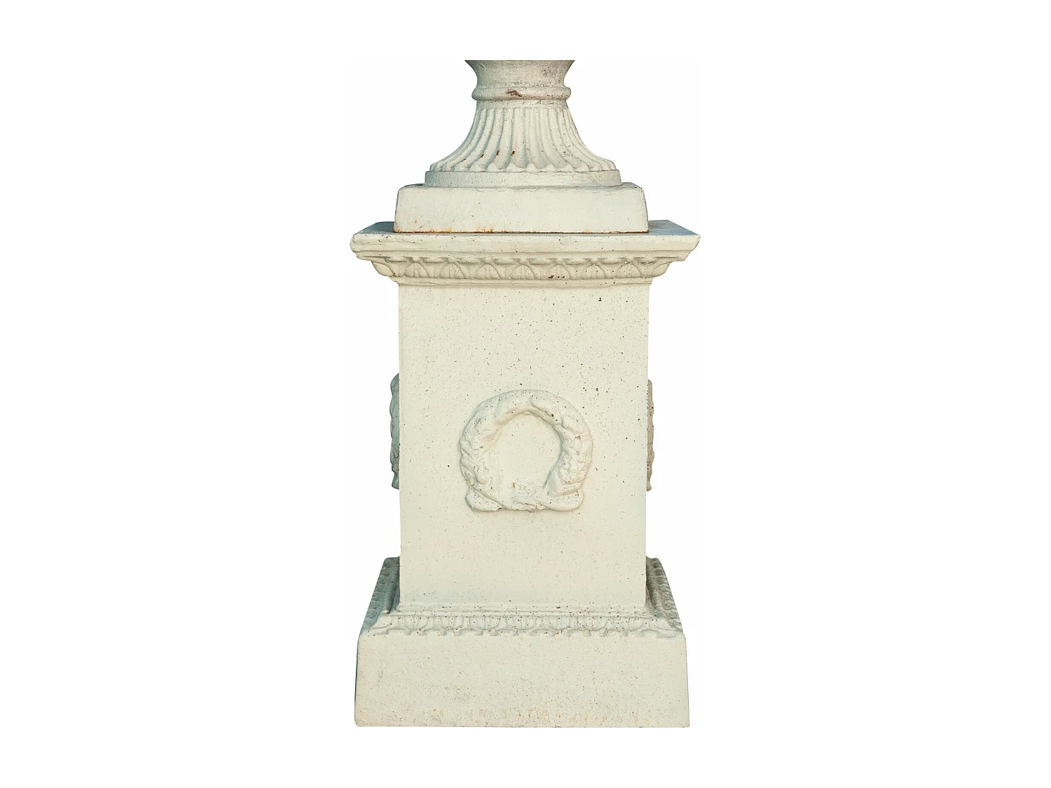 BISCOTTINI Vase - Finition Blanc Antique - Mobilier de Jardin - Décoration de Jardin - Extérieur - Entrée - Décoration de Couloir - Pot de Fleurs - 44x44x110 cm