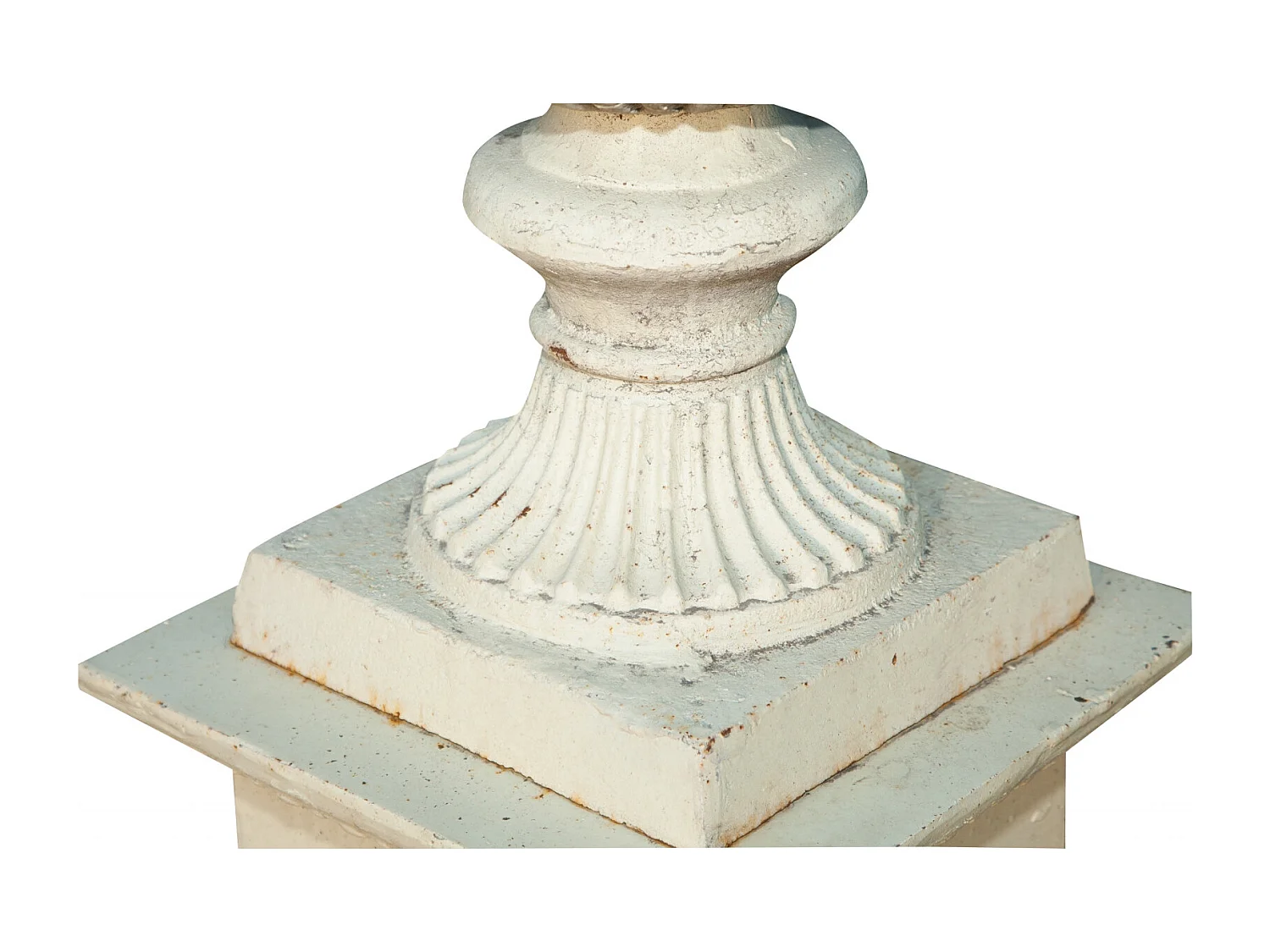 BISCOTTINI Vase - Finition Blanc Antique - Mobilier de Jardin - Décoration de Jardin - Extérieur - Entrée - Décoration de Couloir - Pot de Fleurs - 44x44x110 cm