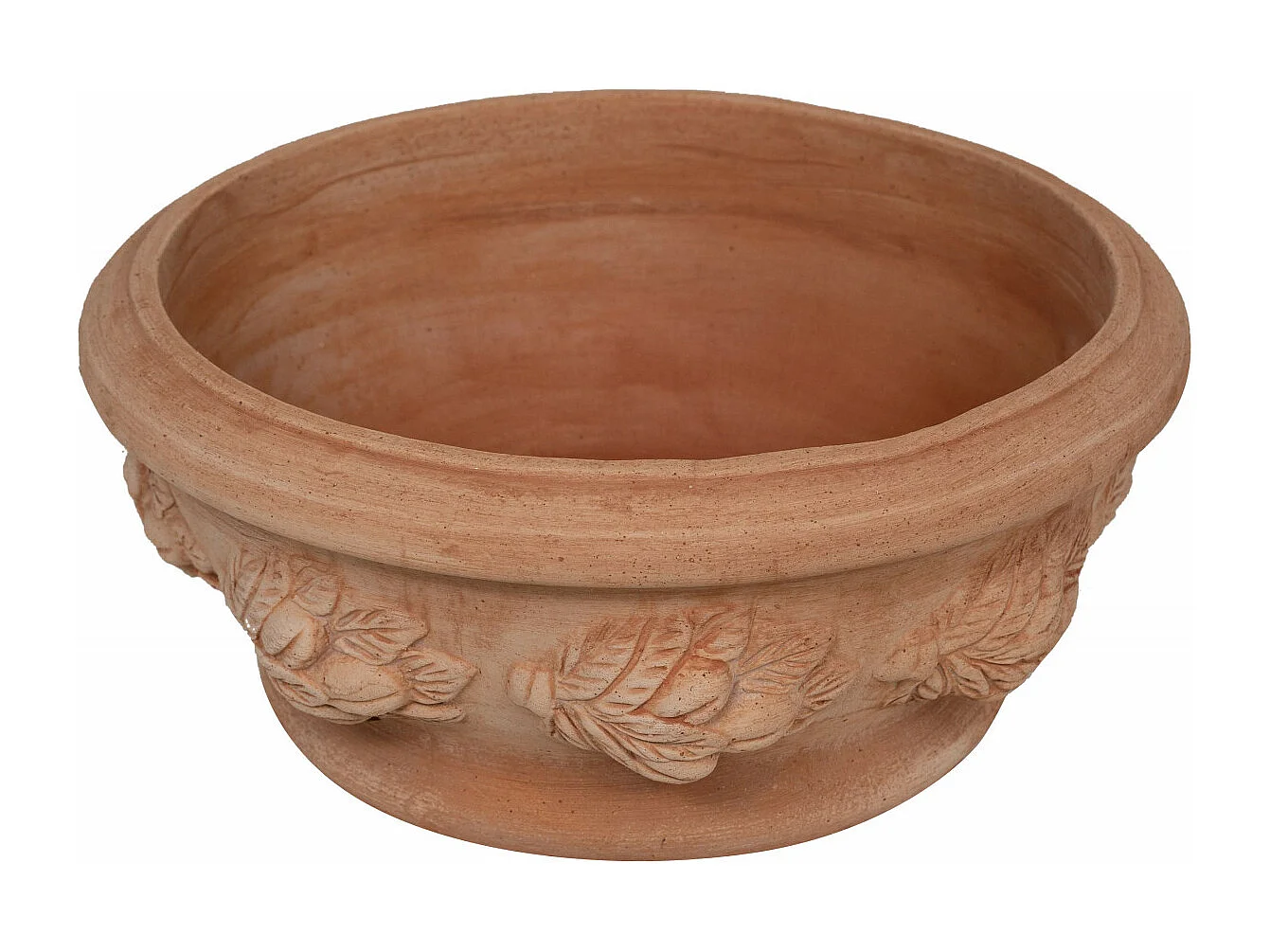 BISCOTTINI Vase - En Terre Cuite Antique - Coupe - Pot de Fleurs - Jardinière - Jardin - Mobilier - Décoration - 40x40x19 cm