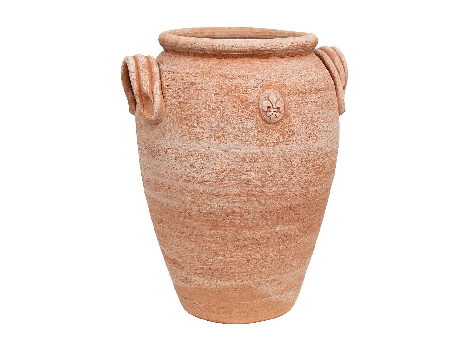 BISCOTTINI Vase Jarre - En Terre Cuite Antique - Pot de Fleurs - Jardinière - Jardin - Mobilier - Décoration - 36x34x46 cm