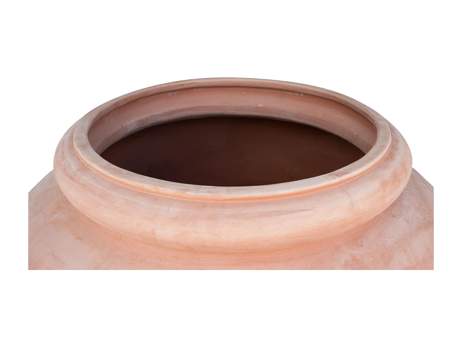 BISCOTTINI Vase - En Terre Cuite Galestro à Bord Festonné - Pot de Fleurs - Jardinière - Jardin - Mobilier - Décoration - 130x130x140 cm