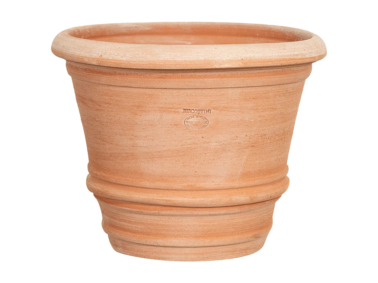 BISCOTTINI Vase - En Terre Cuite Antique - Pot de Fleurs - Jardinière - Jardin - Mobilier - Décoration - 40x40x30 cm - Lot de 2