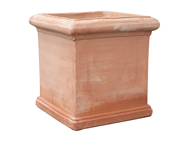 BISCOTTINI Vase - En Terre Cuite Antique - Panier - Pot de Fleurs - Jardinière - Jardin - Mobilier - Décoration - 44x44x44 cm