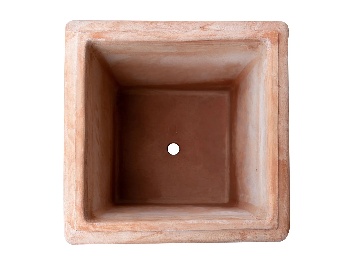 BISCOTTINI Vase - En Terre Cuite Antique - Panier - Pot de Fleurs - Jardinière - Jardin - Mobilier - Décoration - 44x44x44 cm