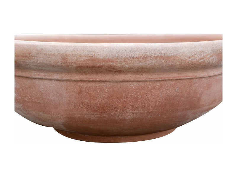 BISCOTTINI Vase - En Terre Cuite Antique - Coupe - Pot de Fleurs - Jardinière - Jardin - Mobilier - Décoration - 80x80x29 cm