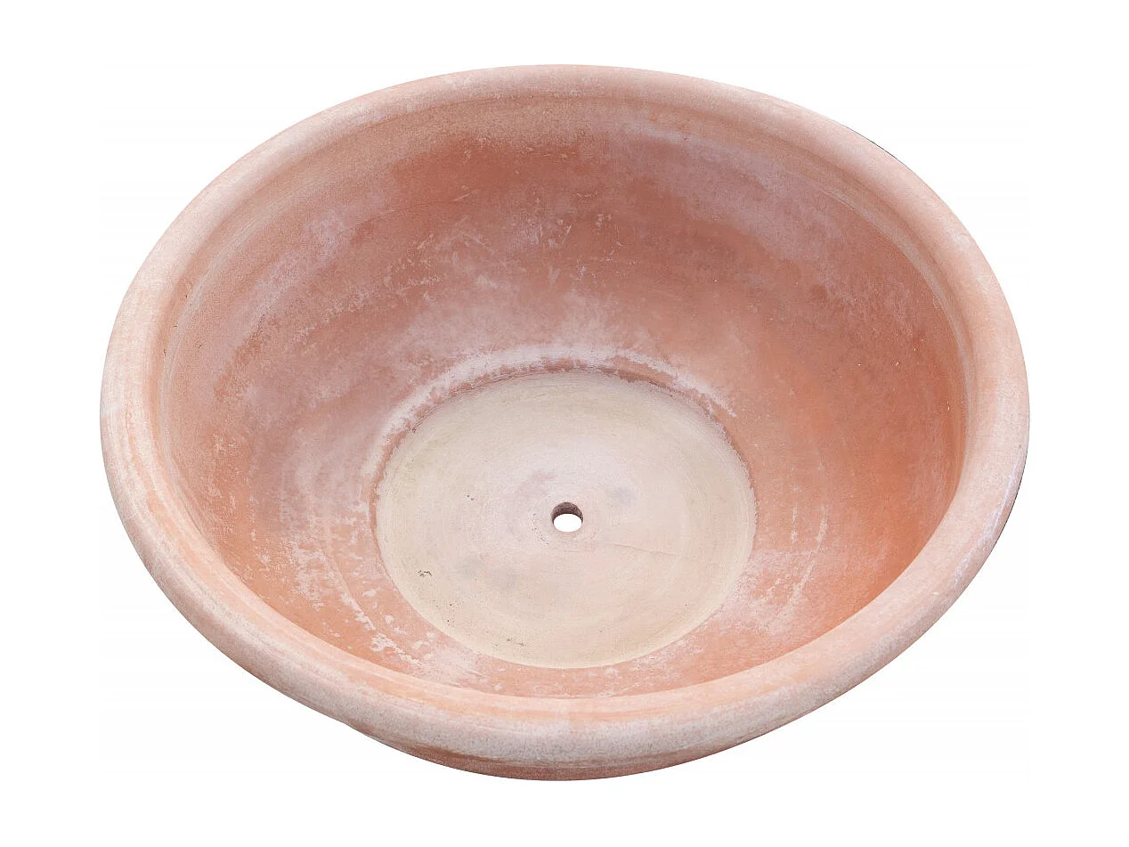 BISCOTTINI Vase - En Terre Cuite Antique - Coupe - Pot de Fleurs - Jardinière - Jardin - Mobilier - Décoration - 80x80x29 cm