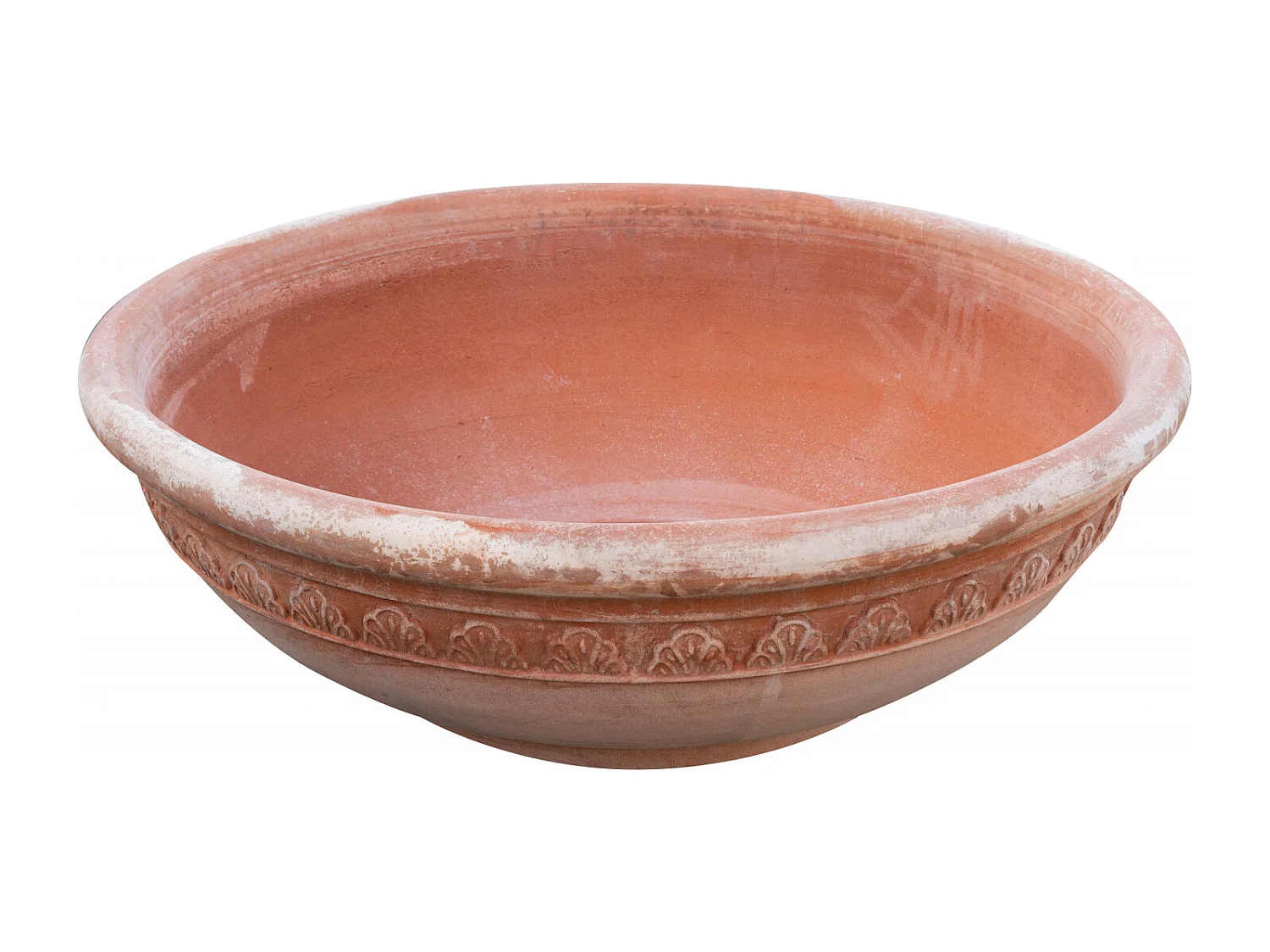 BISCOTTINI Vase - En Terre Cuite Antique - Coupe - Pot de Fleurs - Jardinière - Jardin - Mobilier - Décoration - 80x80x29 cm