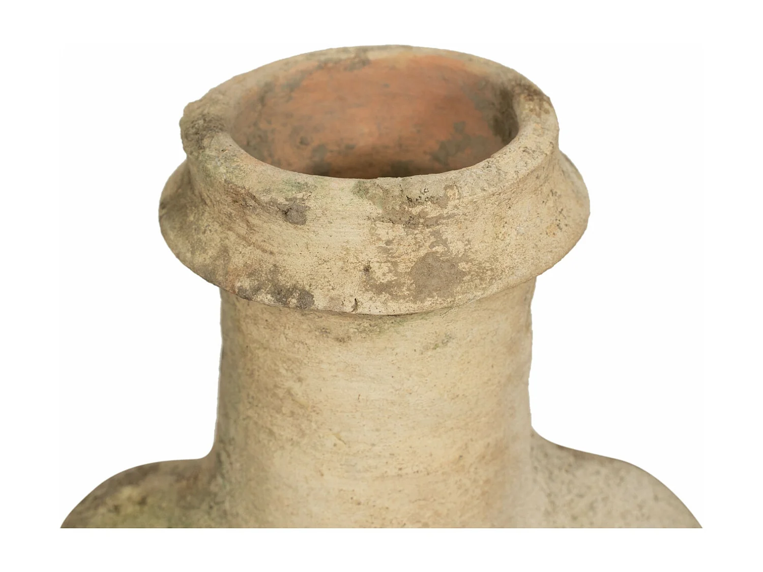 BISCOTTINI Vase - Amphore avec Anse en Terre Cuite et Vase en Fer - Mobilier de Jardin - Extérieur - Entrée - Décoration de Couloir - 28x28x53 cm