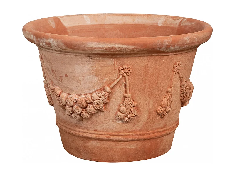 BISCOTTINI Vase - vintage en terre cuite  - Parfait pour mobilier de jardin - Design de jardin - Extérieur - Décoratif - Pot de fleurs - 69x69x47cm