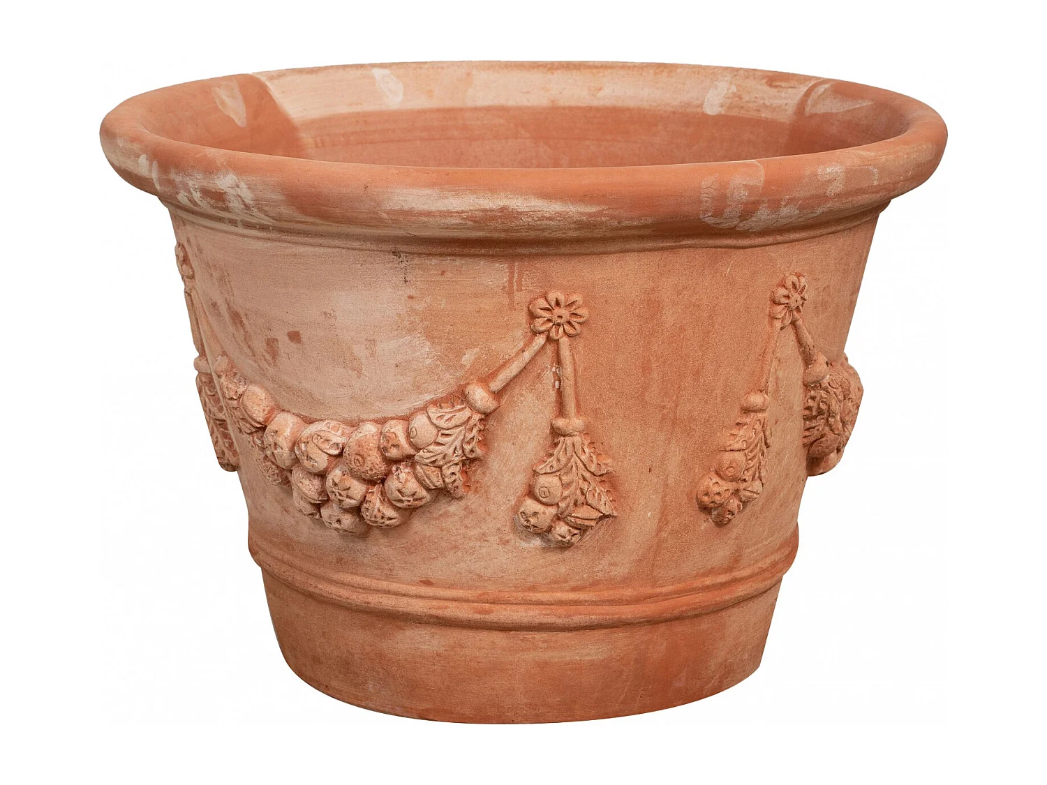 BISCOTTINI Vase - vintage en terre cuite  - Parfait pour mobilier de jardin - Design de jardin - Extérieur - Décoratif - Pot de fleurs - 69x69x47cm