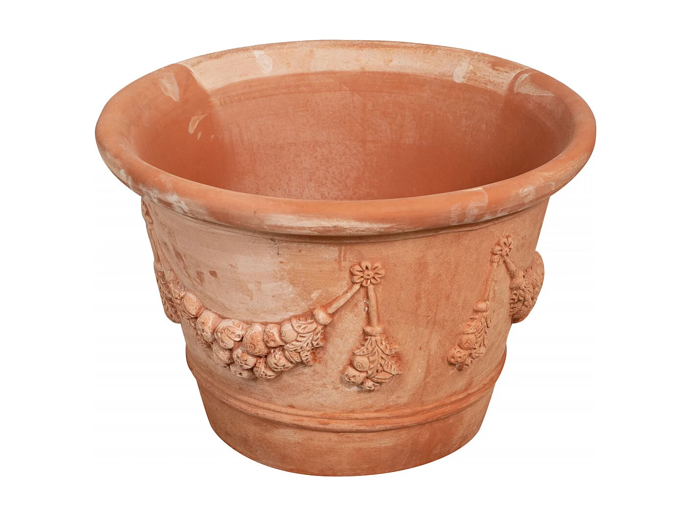 BISCOTTINI Vase - vintage en terre cuite  - Parfait pour mobilier de jardin - Design de jardin - Extérieur - Décoratif - Pot de fleurs - 69x69x47cm