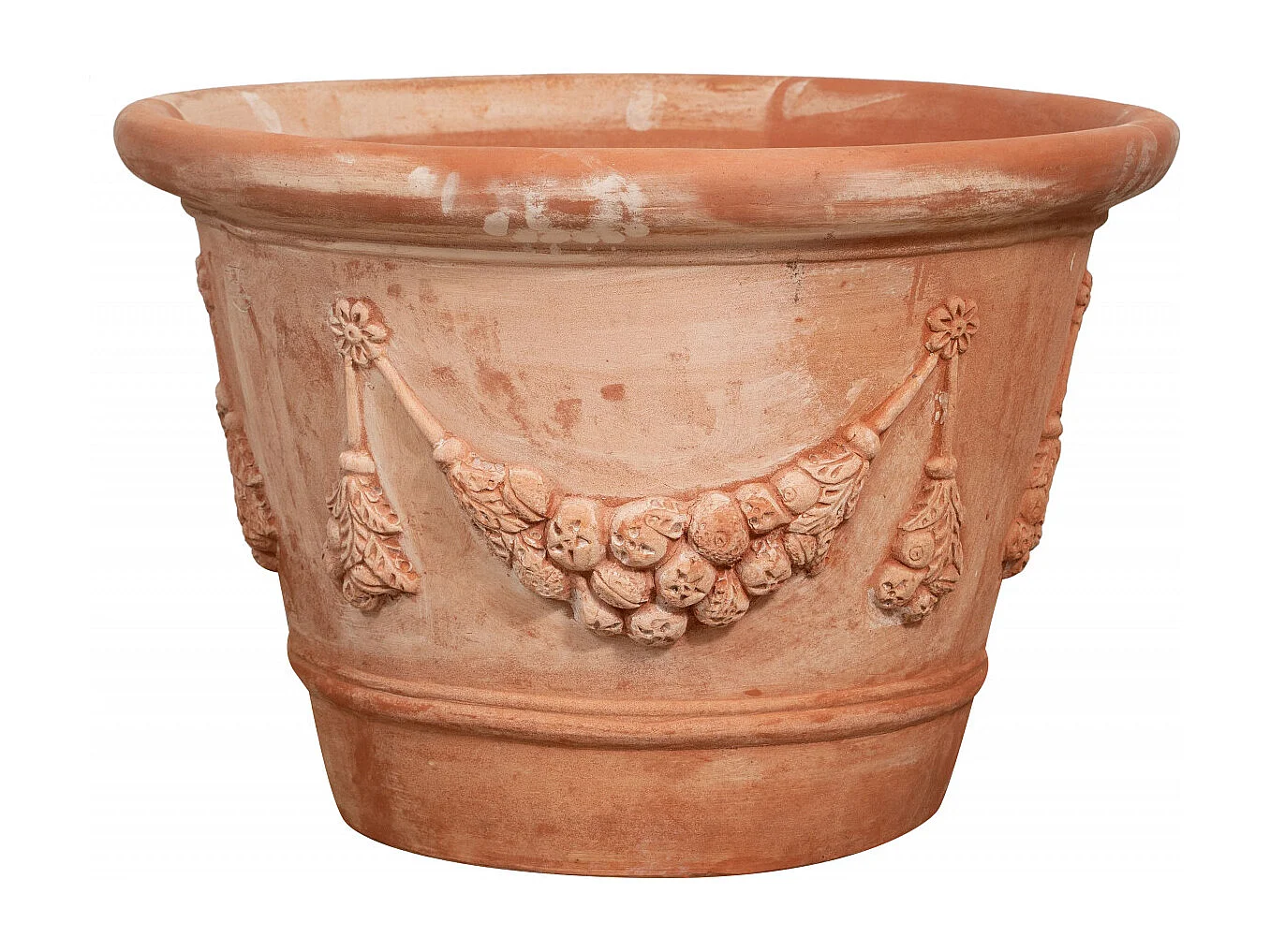 BISCOTTINI Vase - vintage en terre cuite  - Parfait pour mobilier de jardin - Design de jardin - Extérieur - Décoratif - Pot de fleurs - 69x69x47cm
