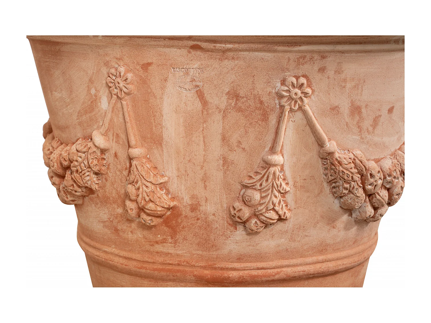 BISCOTTINI Vase - vintage en terre cuite  - Parfait pour mobilier de jardin - Design de jardin - Extérieur - Décoratif - Pot de fleurs - 69x69x47cm