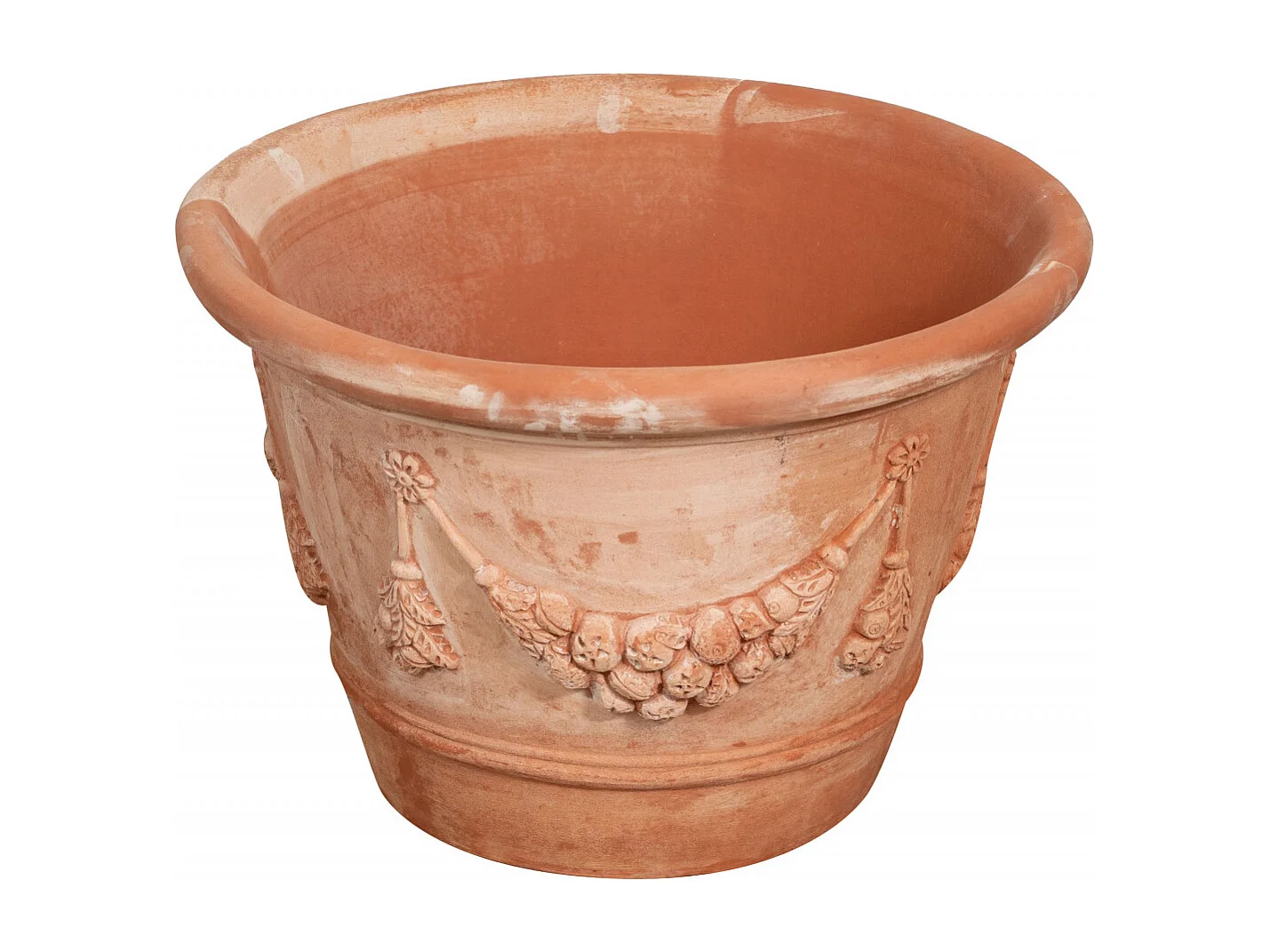 BISCOTTINI Vase - vintage en terre cuite  - Parfait pour mobilier de jardin - Design de jardin - Extérieur - Décoratif - Pot de fleurs - 69x69x47cm