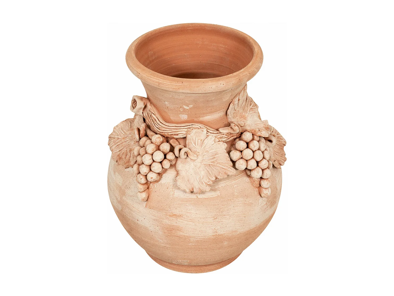 BISCOTTINI Vase Jarre - En Terre Cuite Antique - Pot de Fleurs - Jardinière - Jardin - Mobilier - Décoration - 45x34 cm