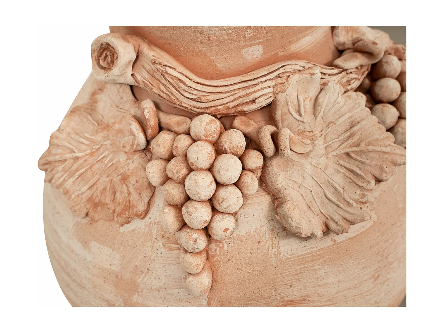 BISCOTTINI Vase Jarre - En Terre Cuite Antique - Pot de Fleurs - Jardinière - Jardin - Mobilier - Décoration - 45x34 cm