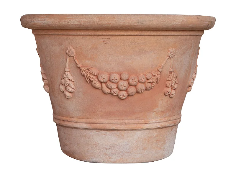 BISCOTTINI Vase - vintage en terre cuite -  mobilier de jardin - Design de jardin - Extérieur - Décoratif - Pot de fleurs - 115x115x80cm