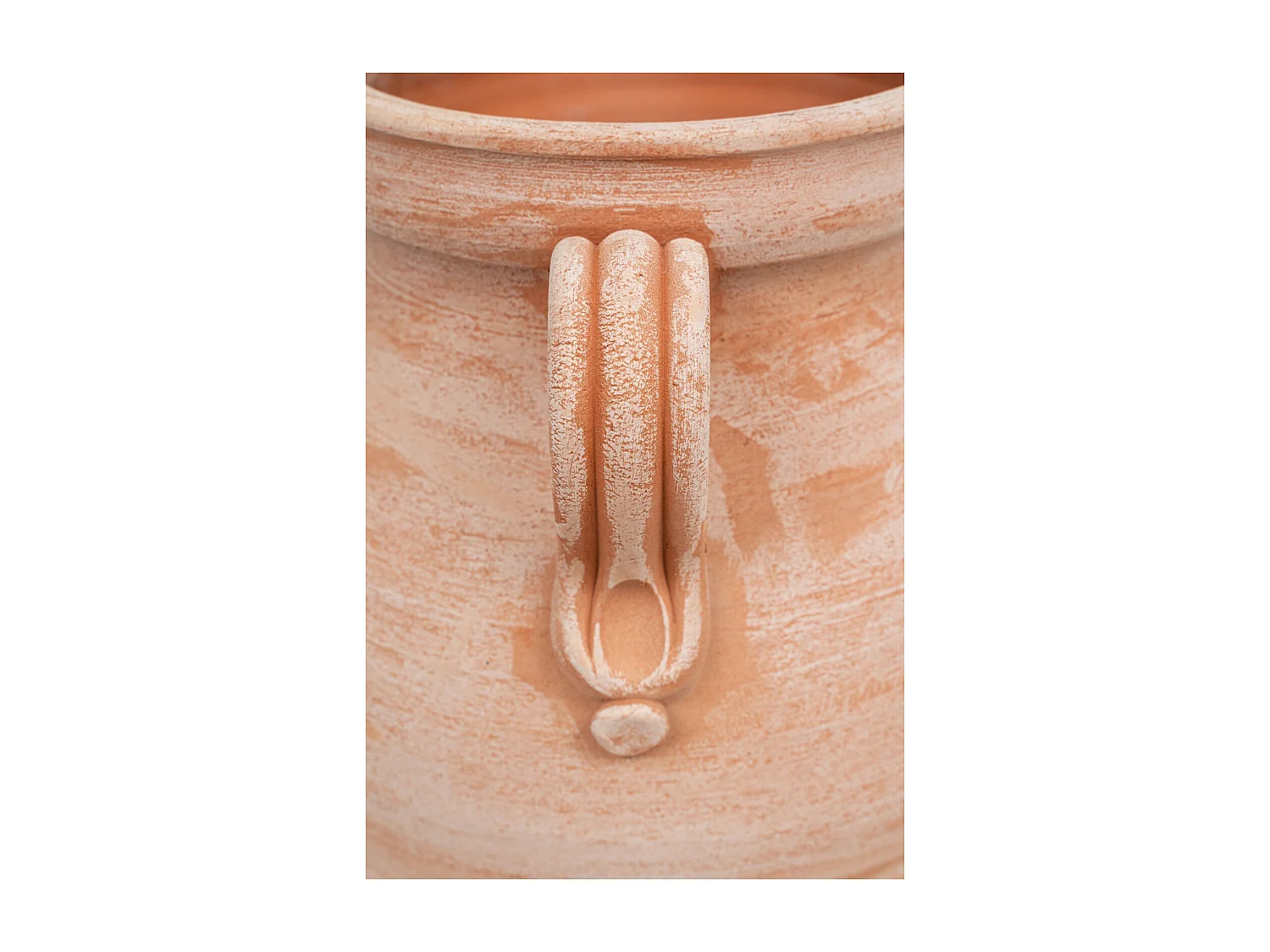 BISCOTTINI Vase Jarre - En Terre Cuite Antique - Pot de Fleurs - Jardinière - Jardin - Mobilier - Décoration - 38x33x45 cm