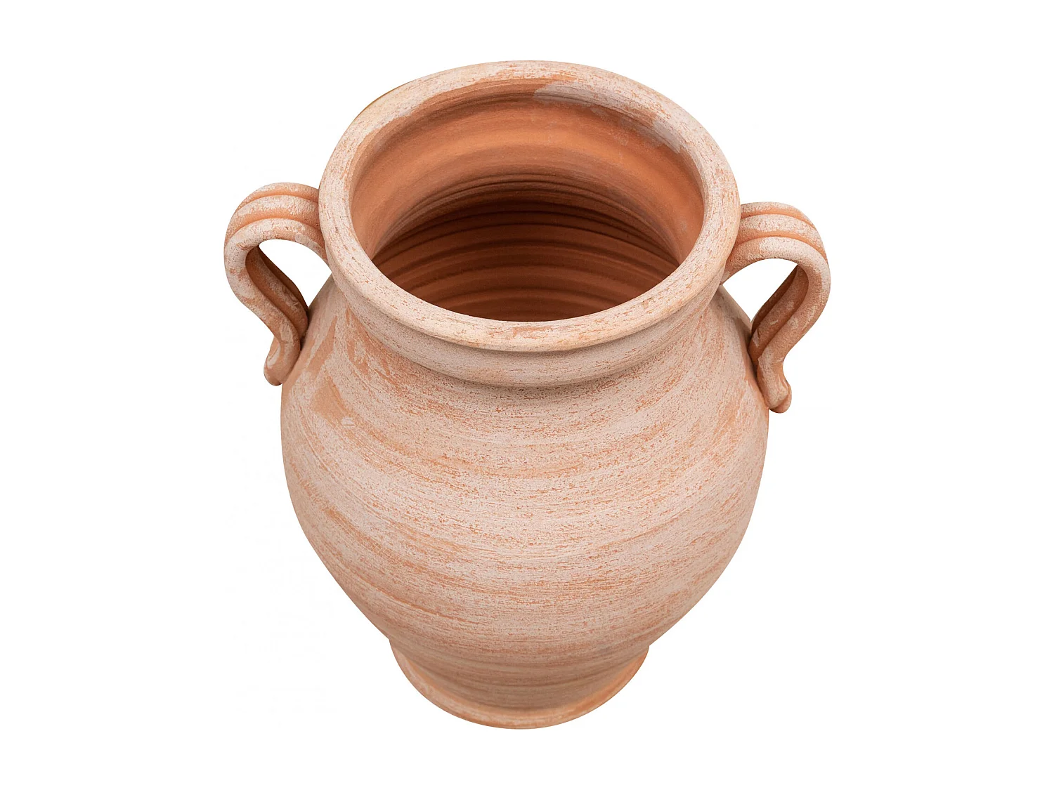 BISCOTTINI Vase Jarre - En Terre Cuite Antique - Pot de Fleurs - Jardinière - Jardin - Mobilier - Décoration - 38x33x45 cm