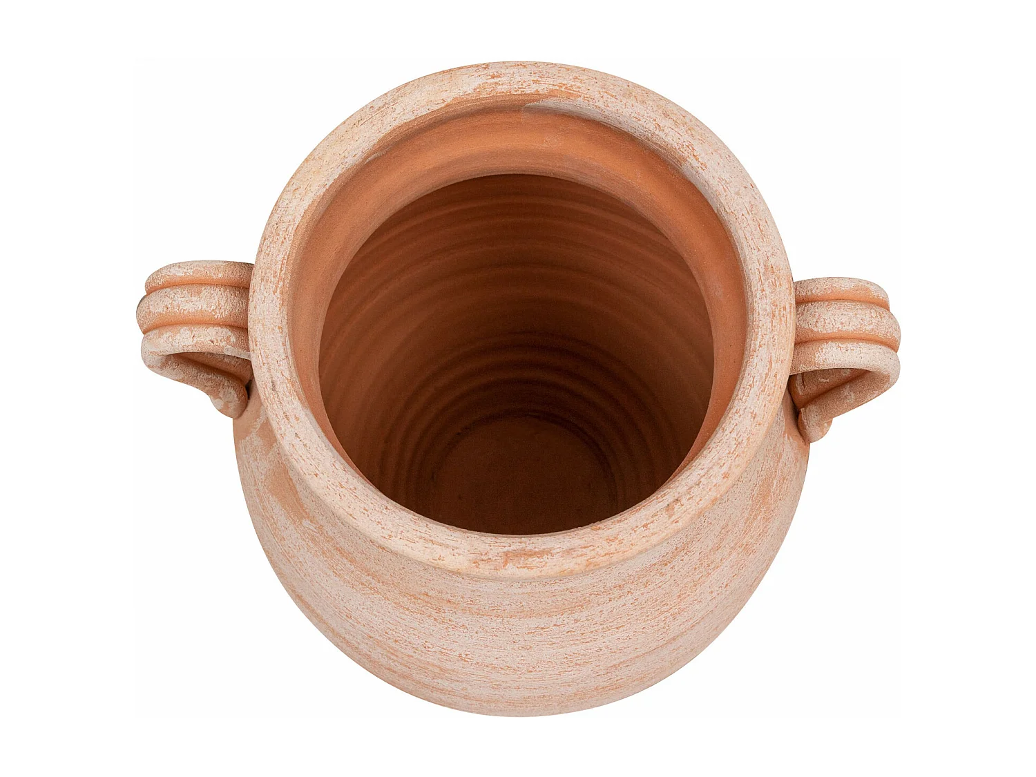 BISCOTTINI Vase Jarre - En Terre Cuite Antique - Pot de Fleurs - Jardinière - Jardin - Mobilier - Décoration - 38x33x45 cm