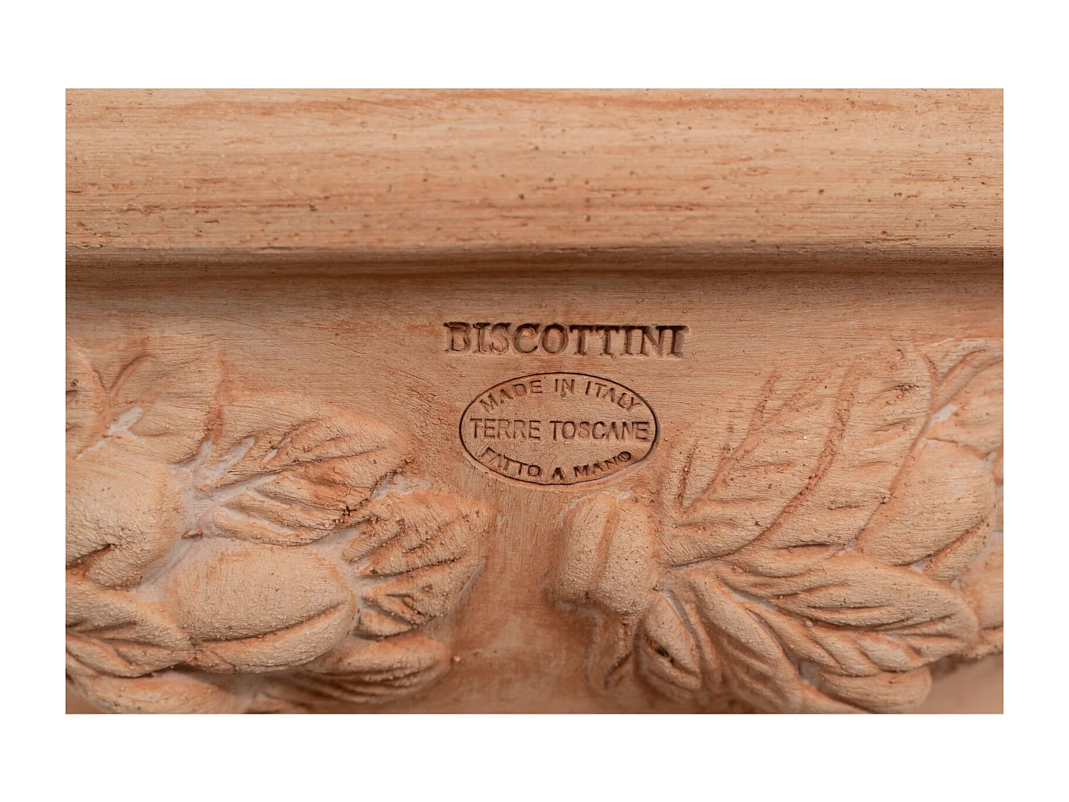 BISCOTTINI Vase - En Terre Cuite Antique - Pot de Fleurs - Jardinière - Jardin - Décoration - 40x40x19 cm - Lot de 2