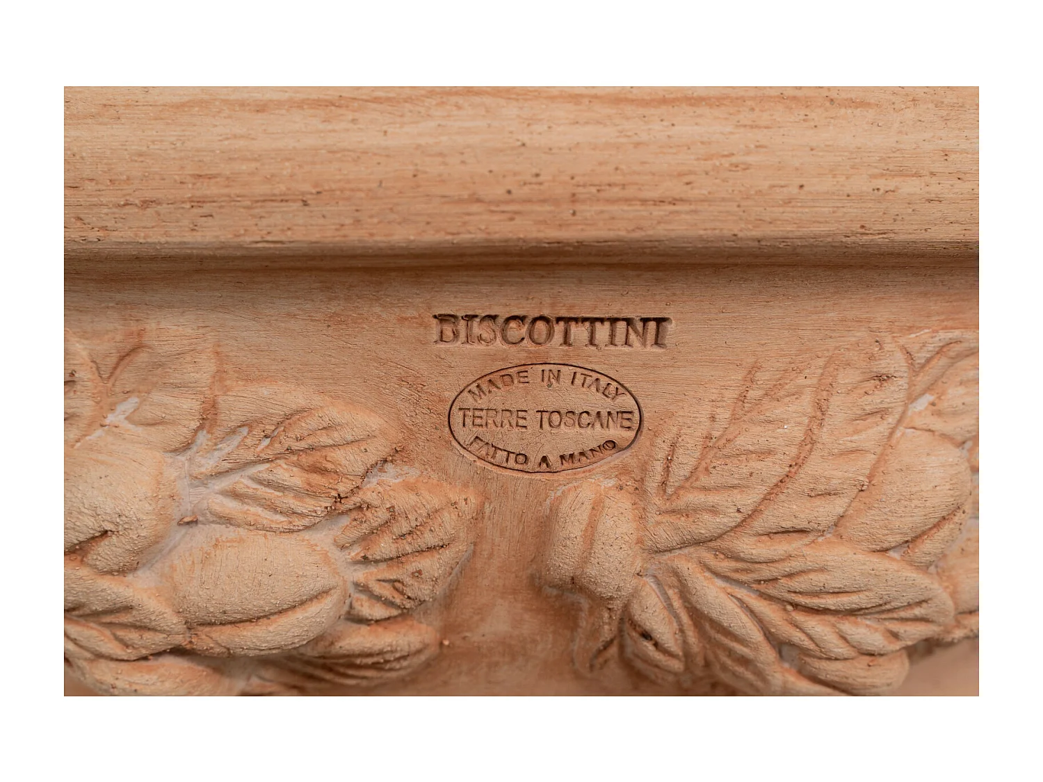 BISCOTTINI Vase - En Terre Cuite Antique - Pot de Fleurs - Jardinière - Jardin - Décoration - 40x40x19 cm - Lot de 2