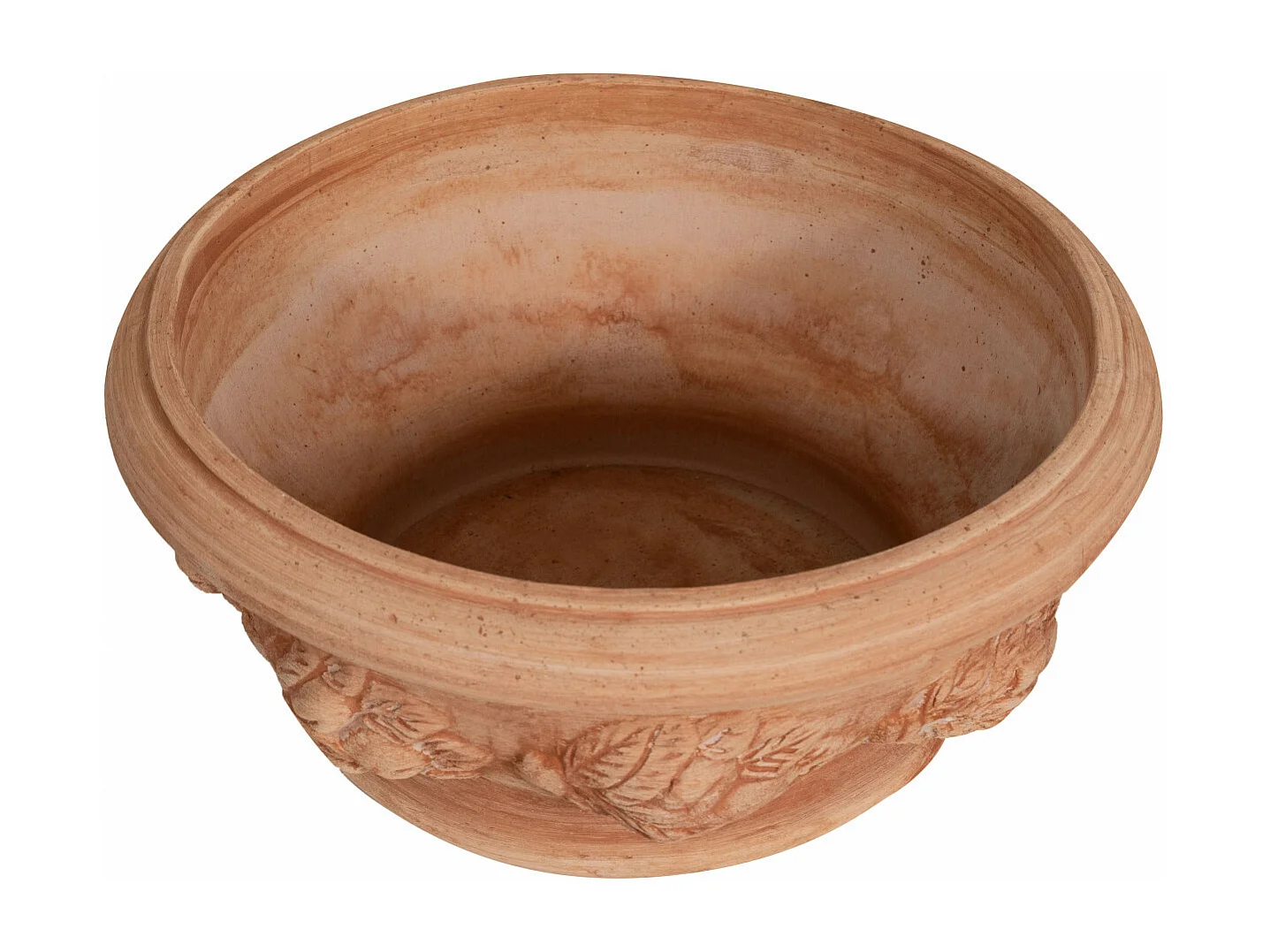 BISCOTTINI Vase - En Terre Cuite Antique - Pot de Fleurs - Jardinière - Jardin - Décoration - 40x40x19 cm - Lot de 2