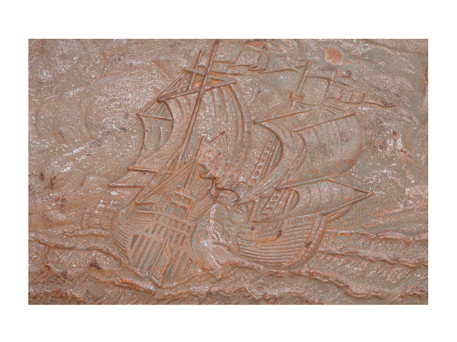 Biscottini Plaque de Cheminée - Finition Fonte - Vintage - Décorative - Brasero - Extérieur - Mobilier de Jardin - Salon - 102x2,5x75cm