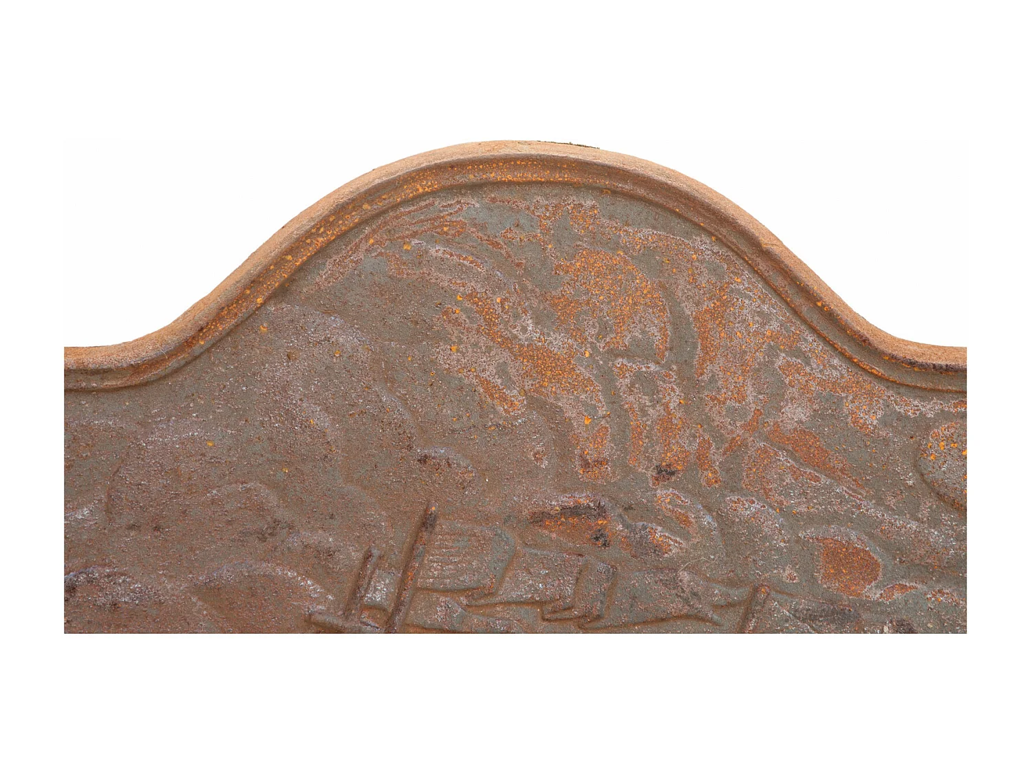 Biscottini Plaque de Cheminée - Finition Fonte - Vintage - Décorative - Brasero - Extérieur - Mobilier de Jardin - Salon - 102x2,5x75cm