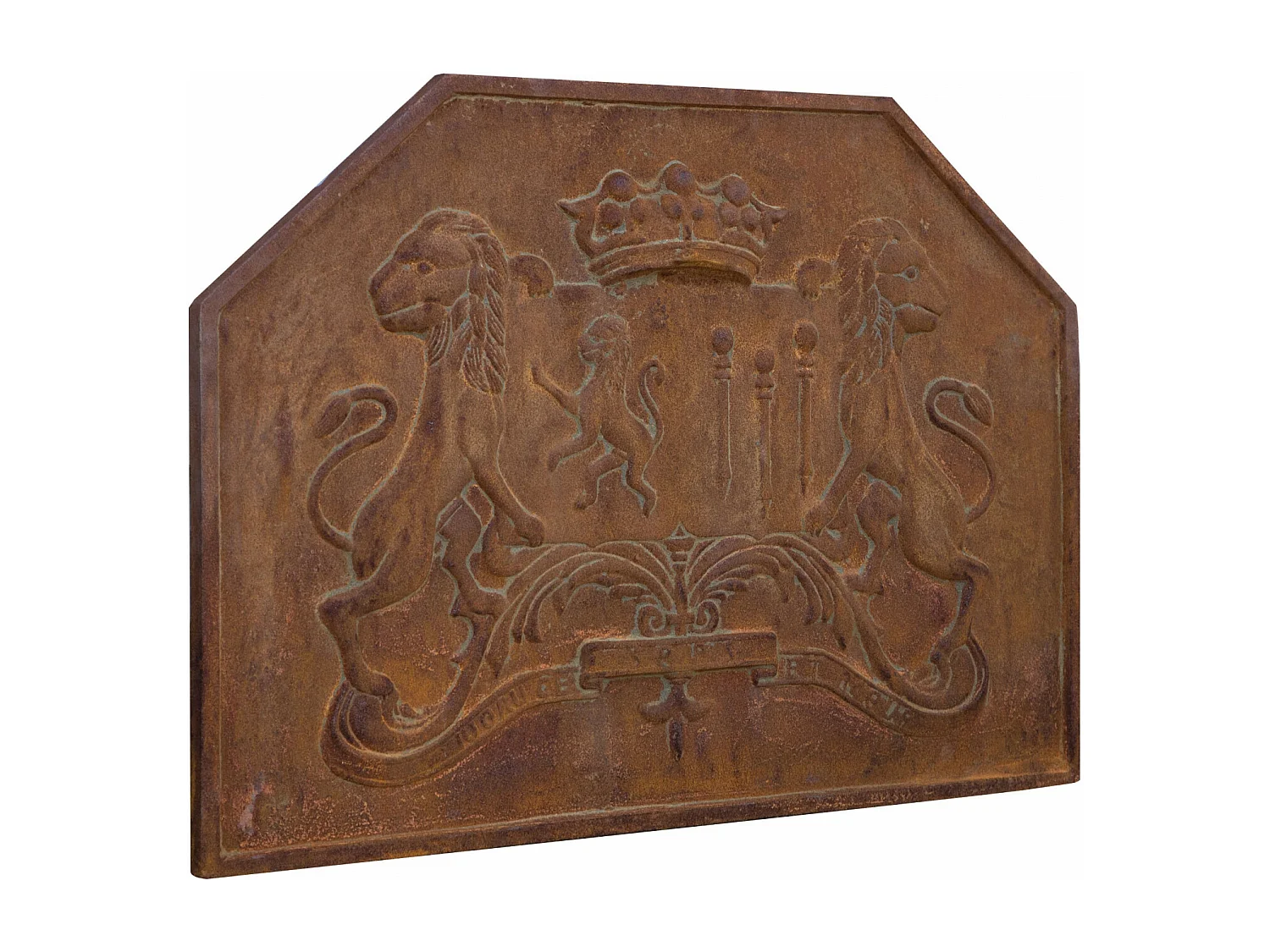 BISCOTTINI Plaque de Cheminée - Finition Fonte - Vintage - Décorative - Cheminée - Présentation - Salon - Salle à Manger - 47x2.5x46cm