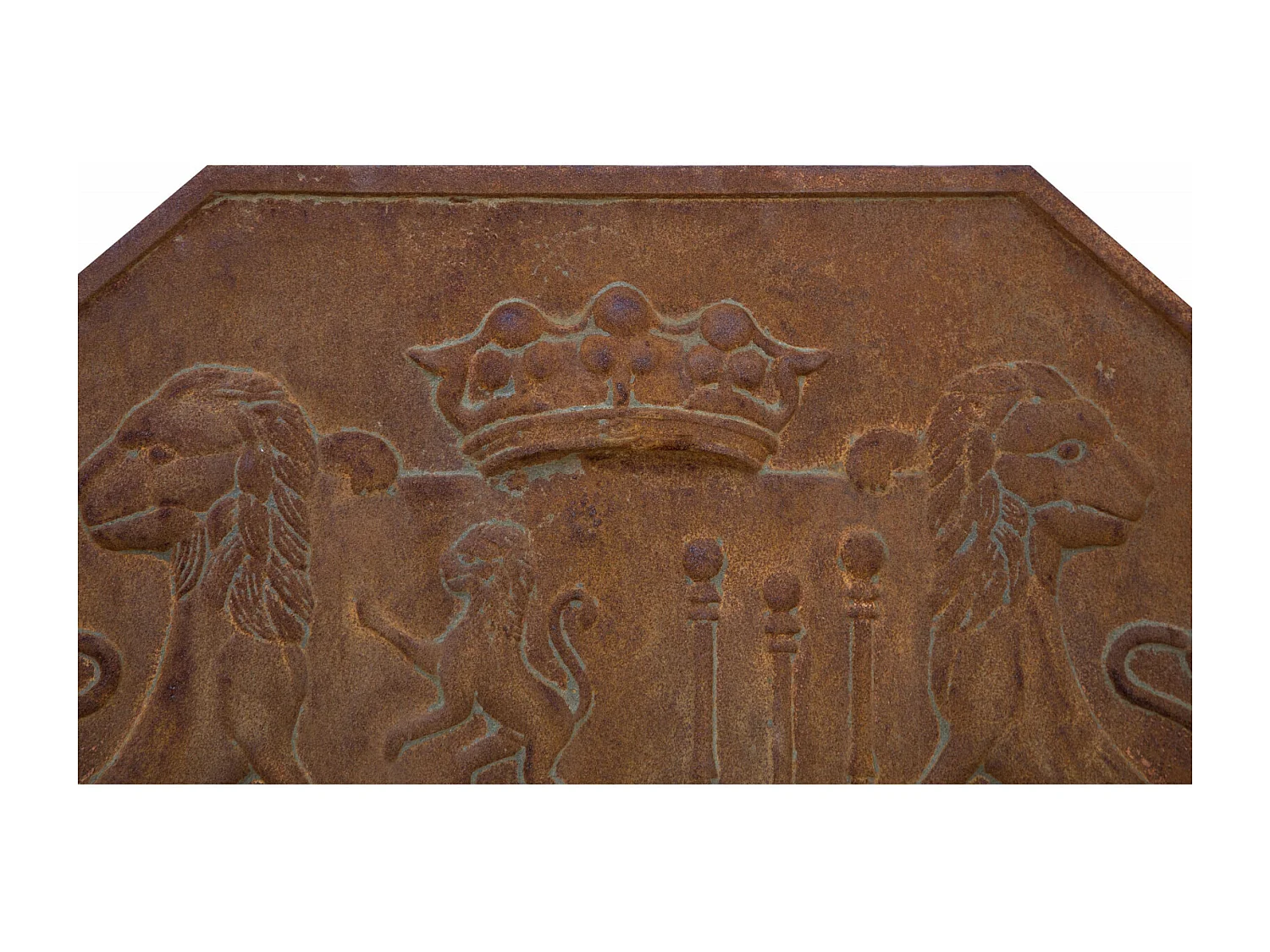 BISCOTTINI Plaque de Cheminée - Finition Fonte - Vintage - Décorative - Cheminée - Présentation - Salon - Salle à Manger - 47x2.5x46cm