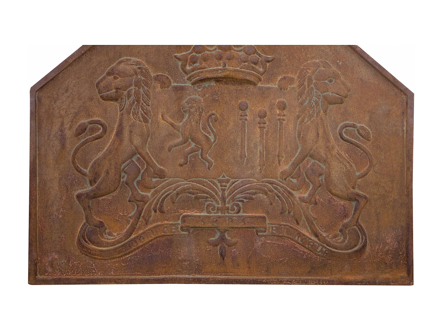 BISCOTTINI Plaque de Cheminée - Finition Fonte - Vintage - Décorative - Cheminée - Présentation - Salon - Salle à Manger - 47x2.5x46cm