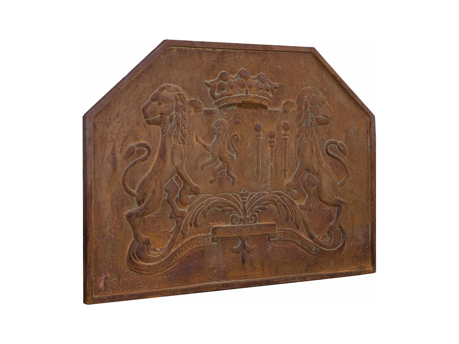 BISCOTTINI Plaque de Cheminée - Finition Fonte - Vintage - Décorative - Cheminée - Présentation - Salon - Salle à Manger - 47x2.5x46cm