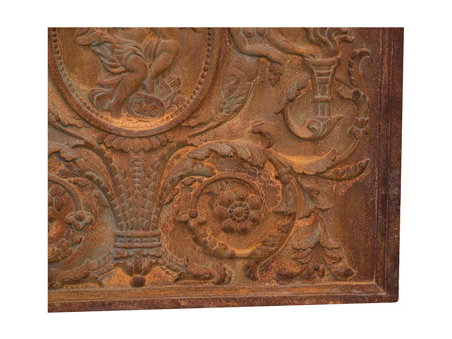 BISCOTTINI Plaque de Cheminée - Finition Fonte - Vintage - Décorative - Cheminée - Présentation - Salon - Salle à Manger - 65x2x81cm