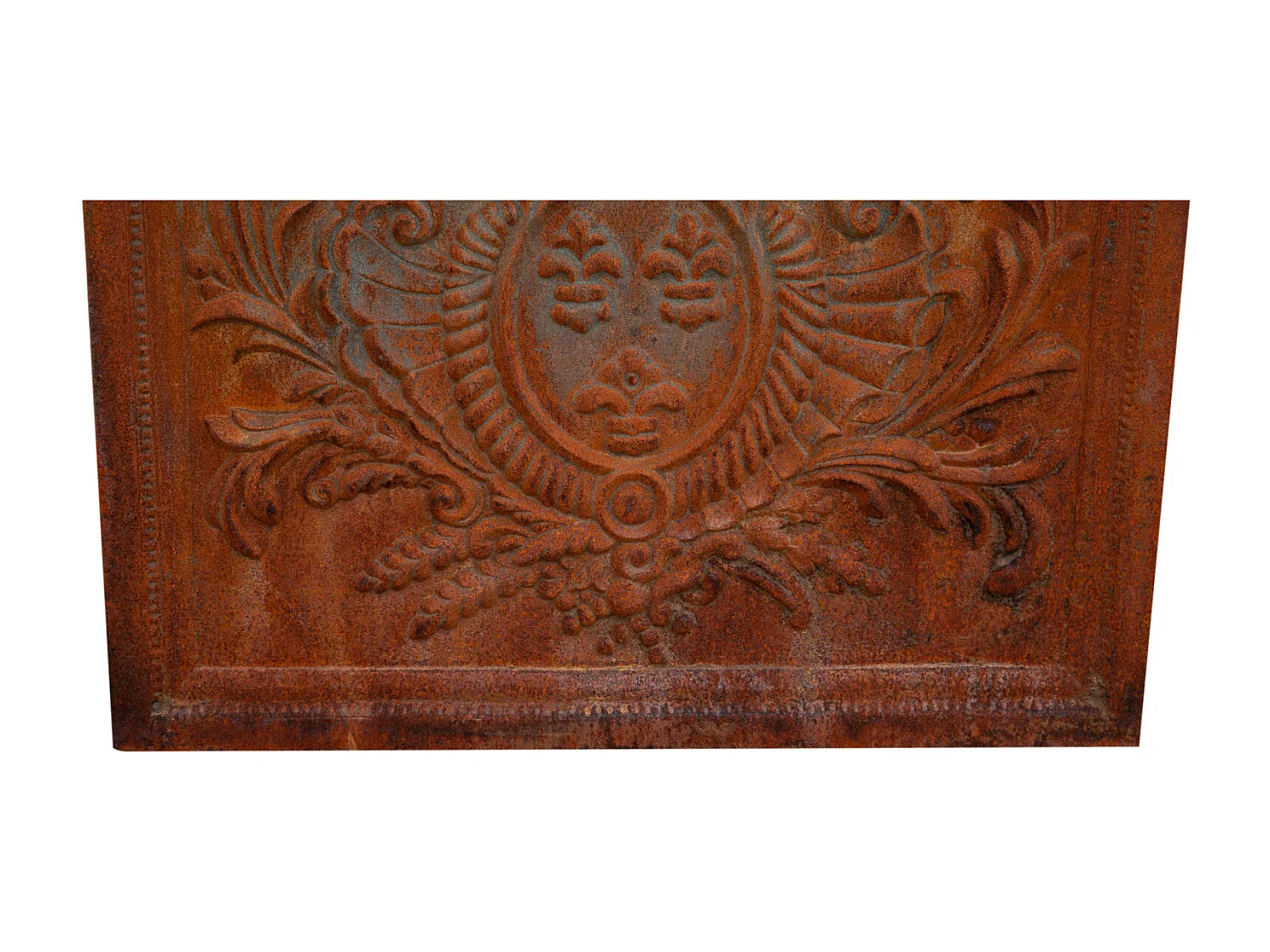 BISCOTTINI Plaque de Cheminée - Finition Fonte - Vintage - Décorative - Cheminée - Présentation - Salon - Salle à Manger - 54x3.5x50cm