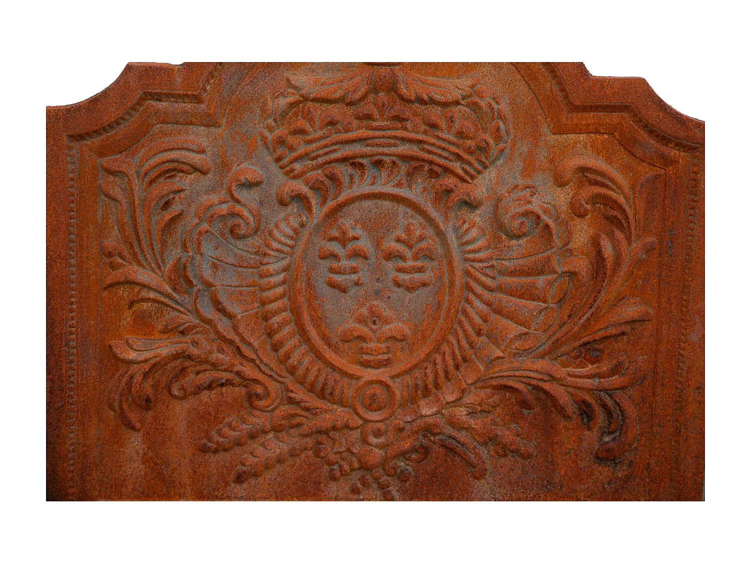 BISCOTTINI Plaque de Cheminée - Finition Fonte - Vintage - Décorative - Cheminée - Présentation - Salon - Salle à Manger - 54x3.5x50cm