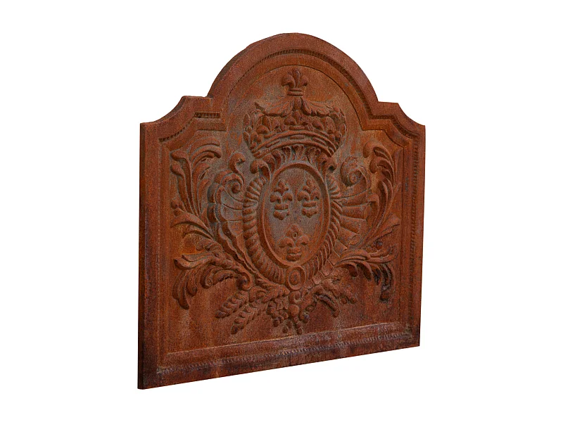 BISCOTTINI Plaque de Cheminée - Finition Fonte - Vintage - Décorative - Cheminée - Présentation - Salon - Salle à Manger - 54x3.5x50cm