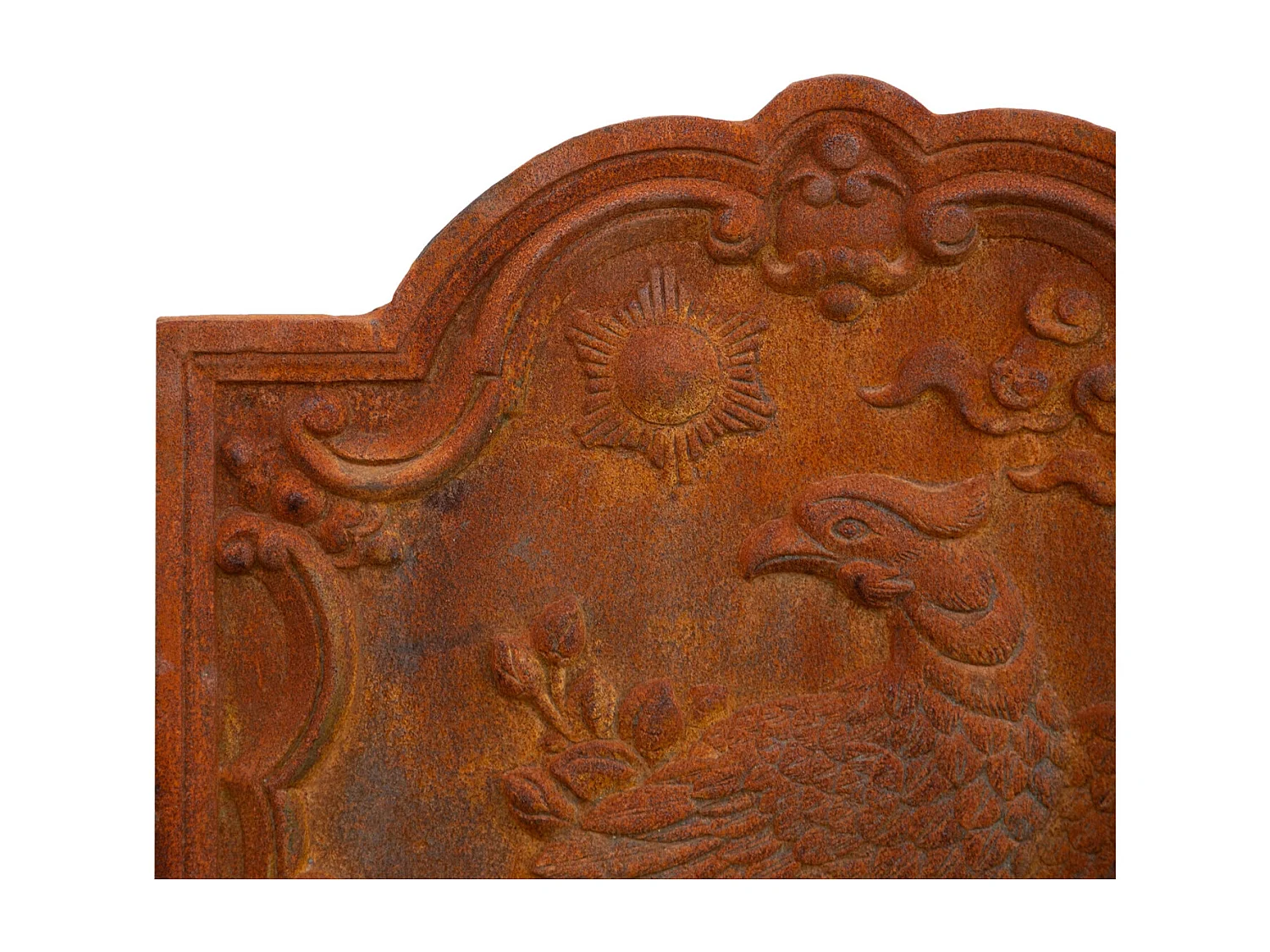 BISCOTTINI Plaque de Cheminée - Finition Fonte - Vintage - Décorative - Cheminée - Présentation - Salon - Salle à Manger - 47x2.5x46cm