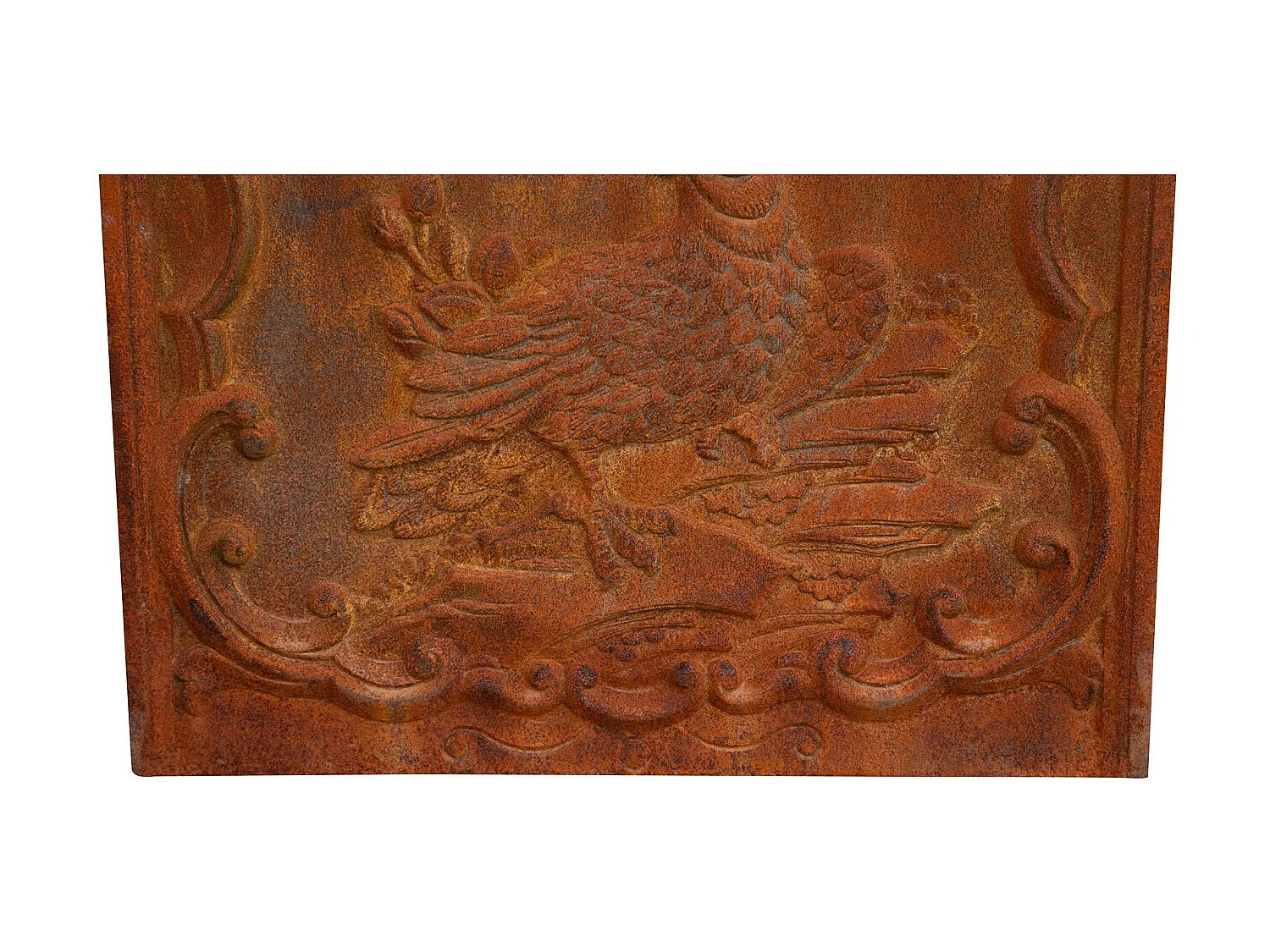 BISCOTTINI Plaque de Cheminée - Finition Fonte - Vintage - Décorative - Cheminée - Présentation - Salon - Salle à Manger - 47x2.5x46cm