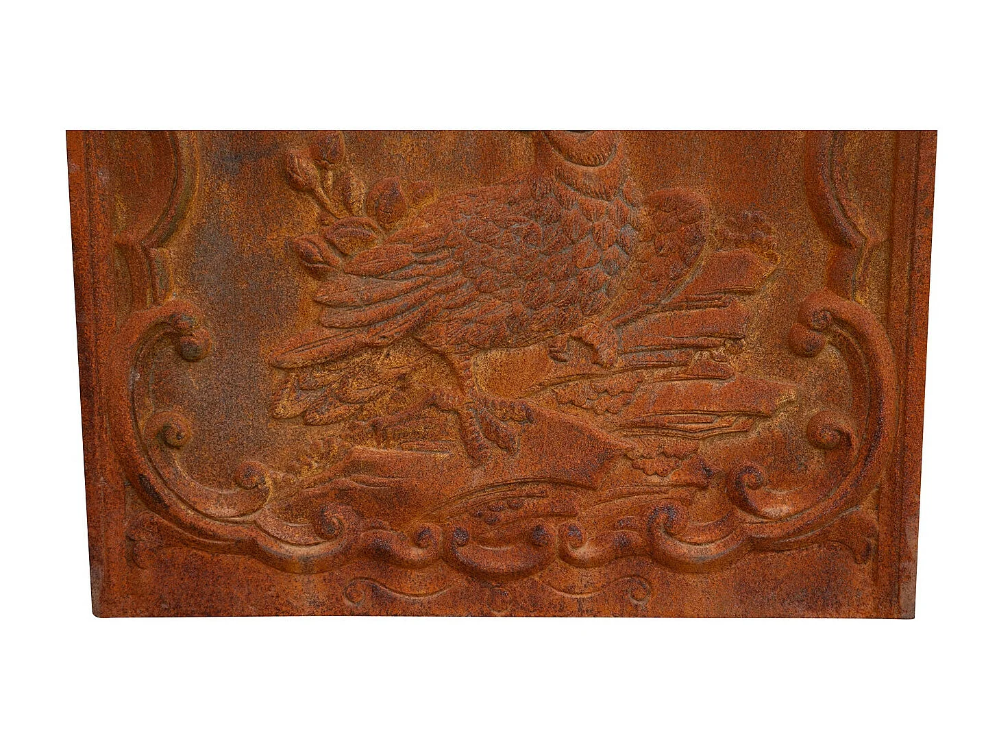 BISCOTTINI Plaque de Cheminée - Finition Fonte - Vintage - Décorative - Cheminée - Présentation - Salon - Salle à Manger - 47x2.5x46cm