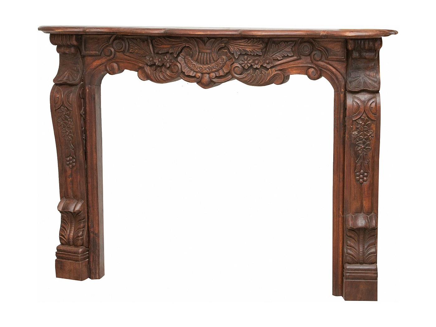 Console de Cheminée Antique Blanc Bois la Minable Décorative Prêt